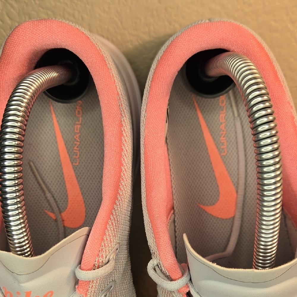 Nike Lunarlon‎ Empress 2 Golf Shoes Women's Size 9 Light Pink and White - Picture 10 of 12